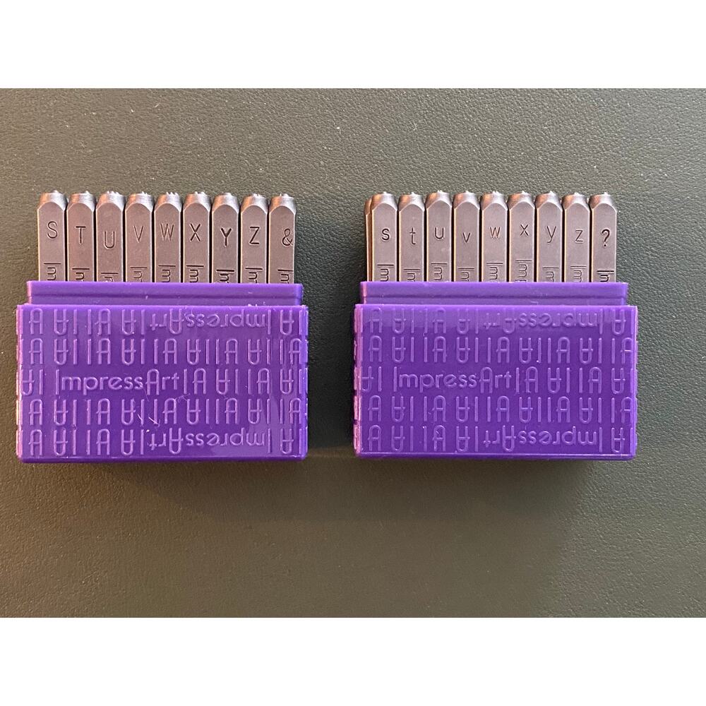 ImpressArt 3mm Basic Script Uppercase & Lowercase Letter Set